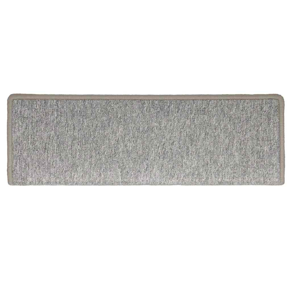 Produktbild för Trappmattor 30 st 65x21x4 cm ljusgrå rektangulär kant