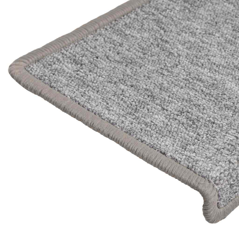Produktbild för Trappmattor 30 st 65x21x4 cm ljusgrå rektangulär kant