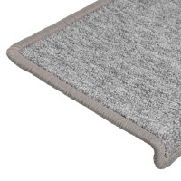 Produktbild för Trappmattor 30 st 65x21x4 cm ljusgrå rektangulär kant