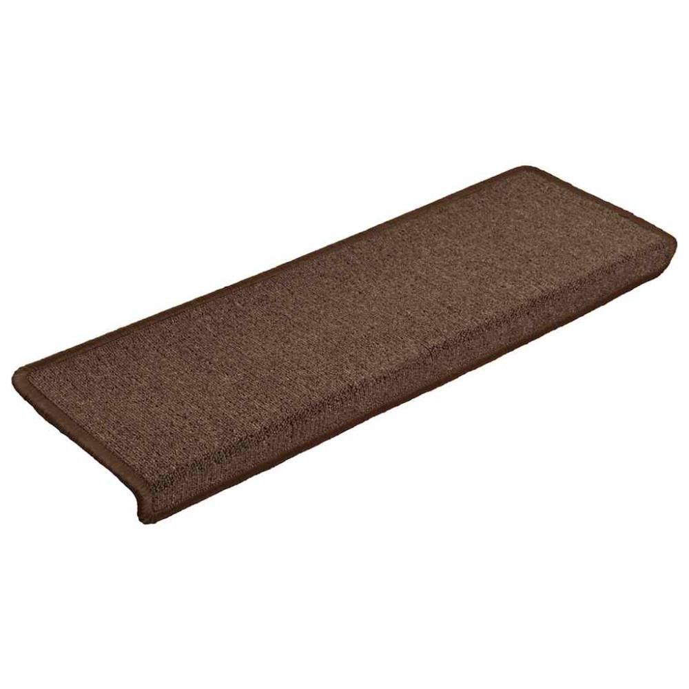 Produktbild för Trappmattor 30 st 65x21x4 cm kaffebruna rektangulära kanter