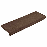 Produktbild för Trappmattor 30 st 65x21x4 cm kaffebruna rektangulära kanter