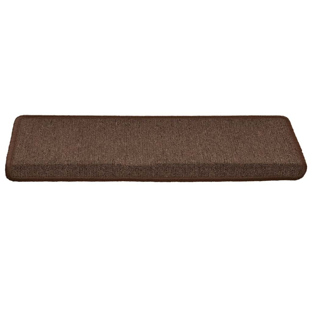 Produktbild för Trappmattor 30 st 65x21x4 cm kaffebruna rektangulära kanter