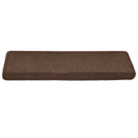 Produktbild för Trappmattor 30 st 65x21x4 cm kaffebruna rektangulära kanter