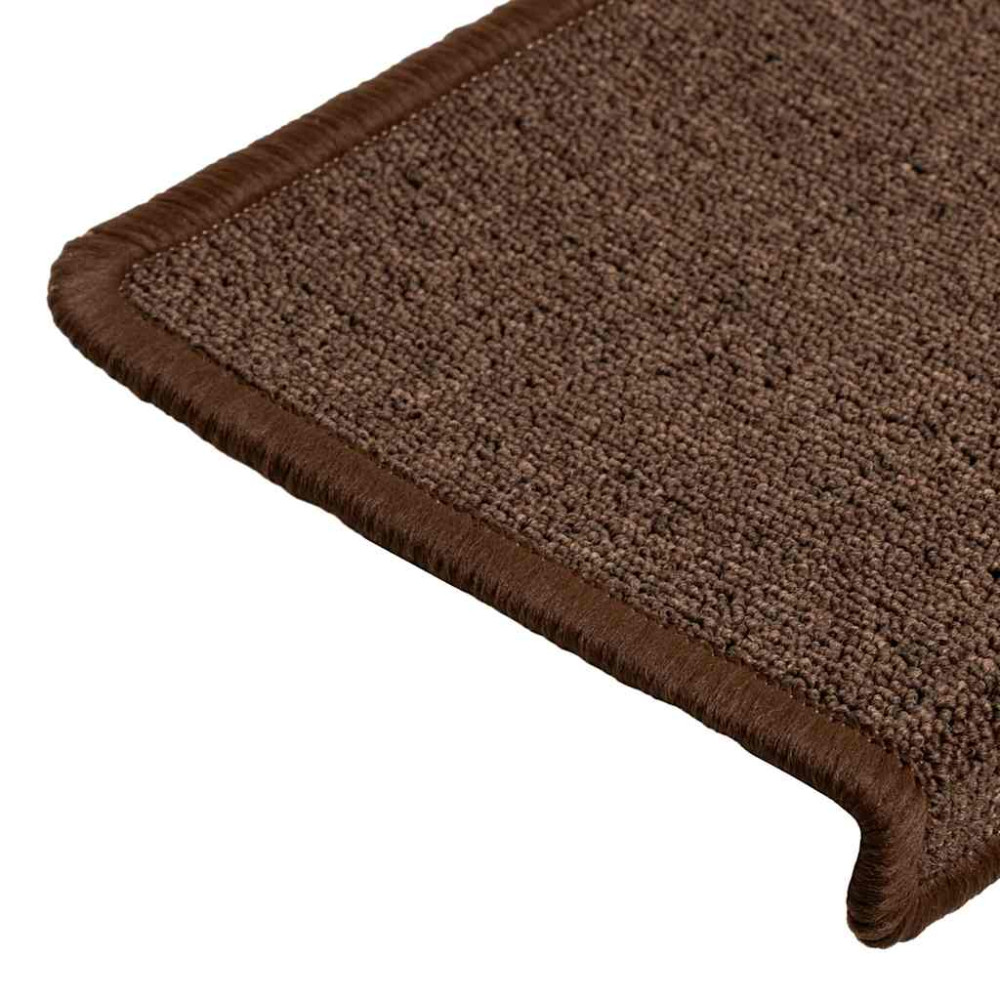 Produktbild för Trappmattor 30 st 65x21x4 cm kaffebruna rektangulära kanter