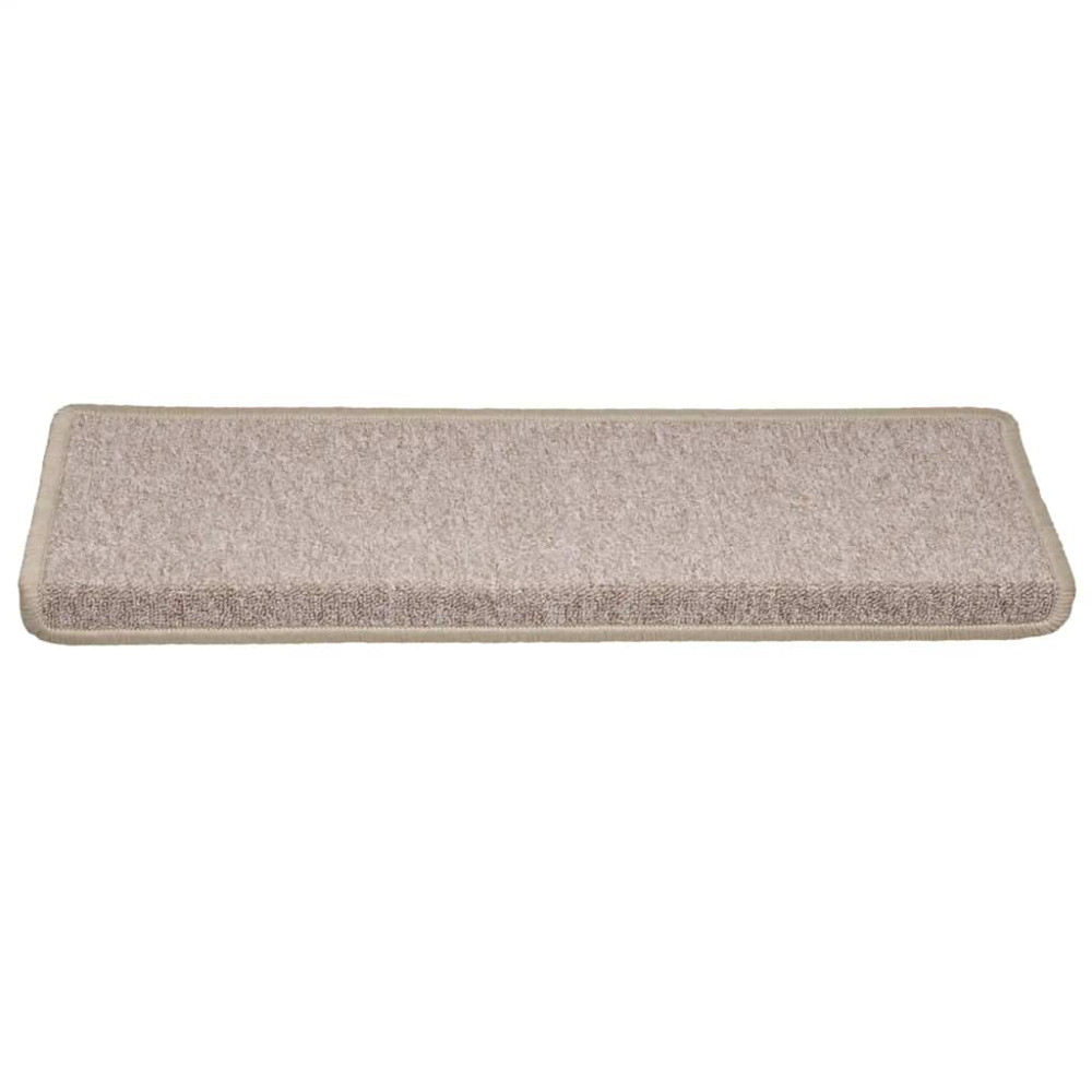 Produktbild för Trappmattor 30 st 65x21x4 cm taupe rektangulär kant
