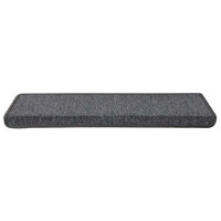Produktbild för Trappmattor 30 st 65x21x4 cm mörkgrå rektangulär kant