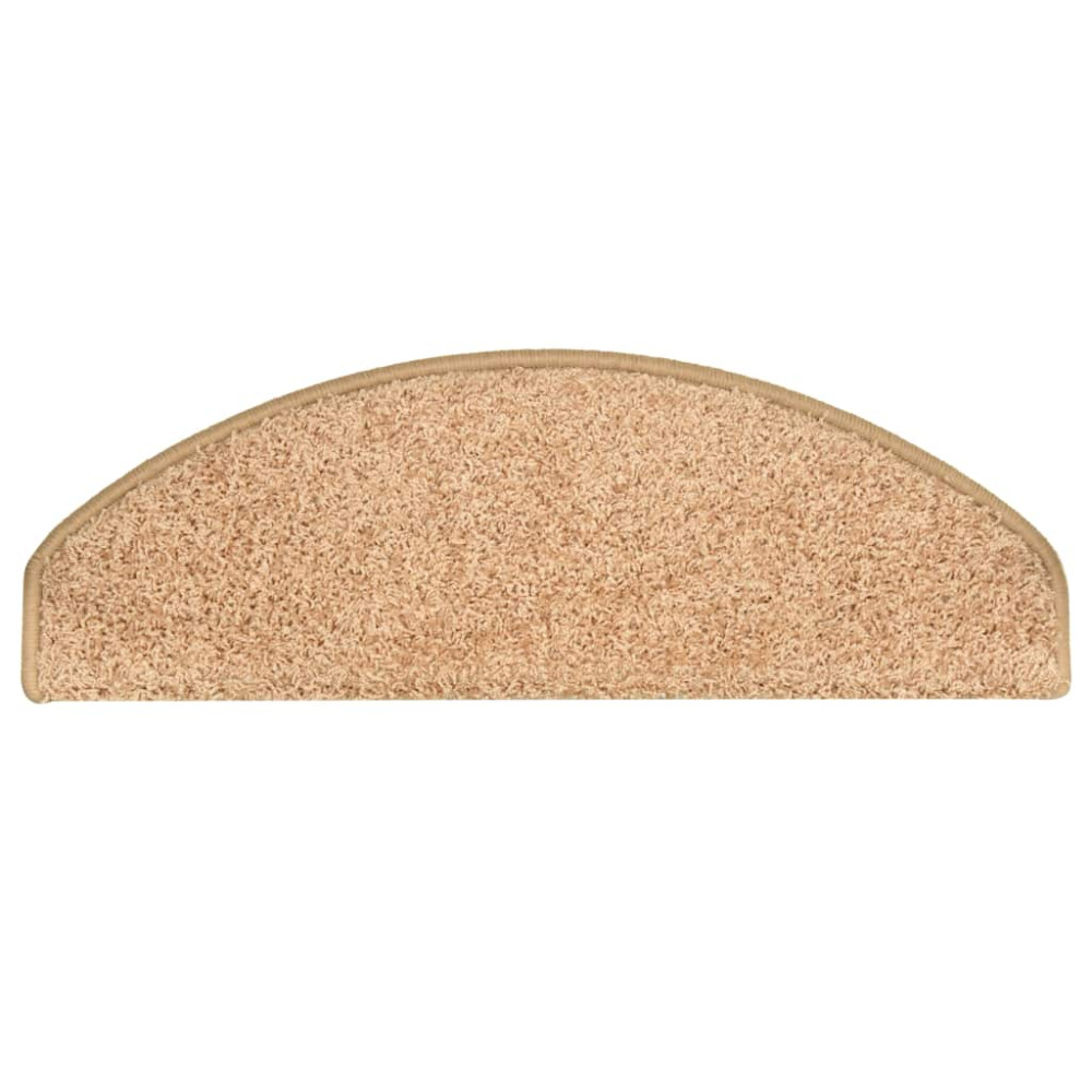 Produktbild för Trappmattor 30 st 65x21x4 cm guld halvrunda stora