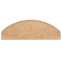 Produktbild för Trappmattor 30 st 65x21x4 cm guld halvrunda stora