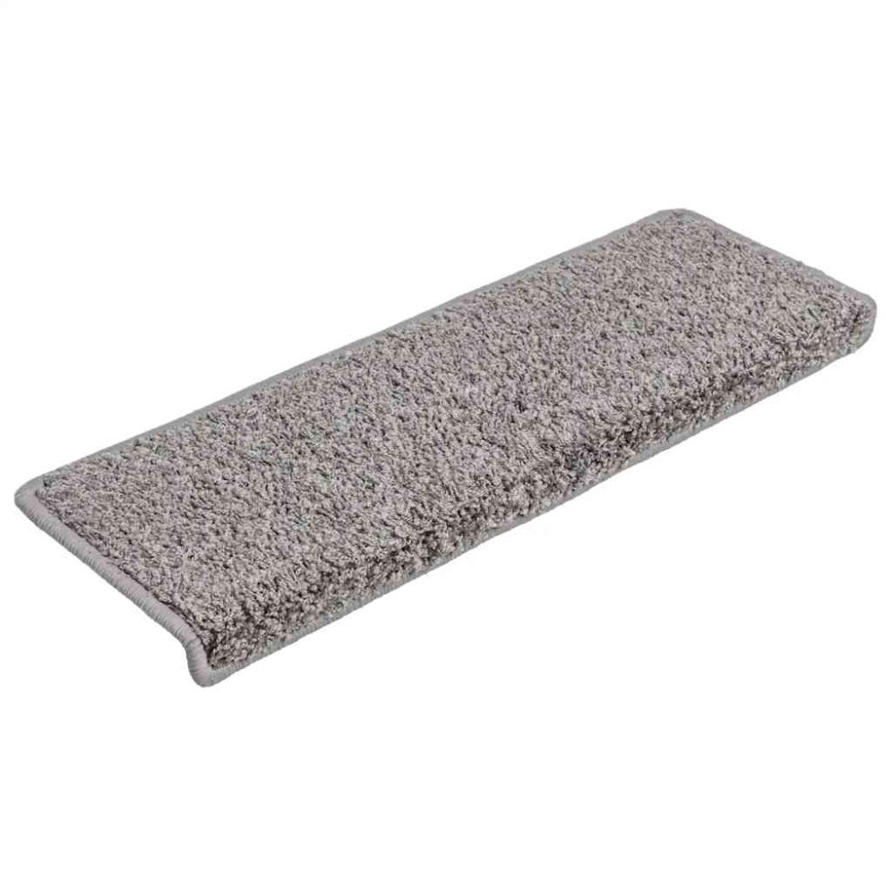 Produktbild för Trappmattor 30 st 65x21x4 cm grå rektangulär kant