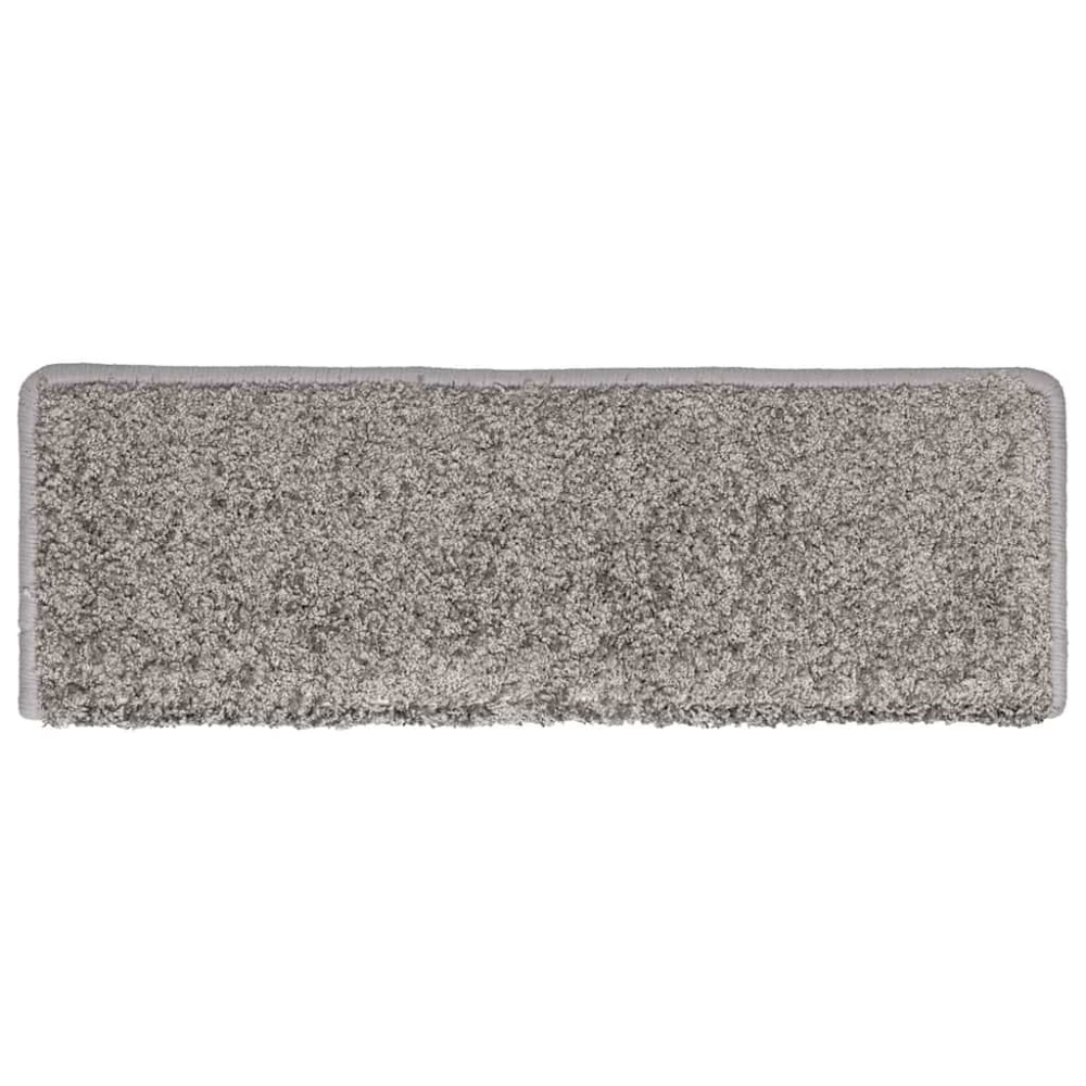 Produktbild för Trappmattor 30 st 65x21x4 cm grå rektangulär kant