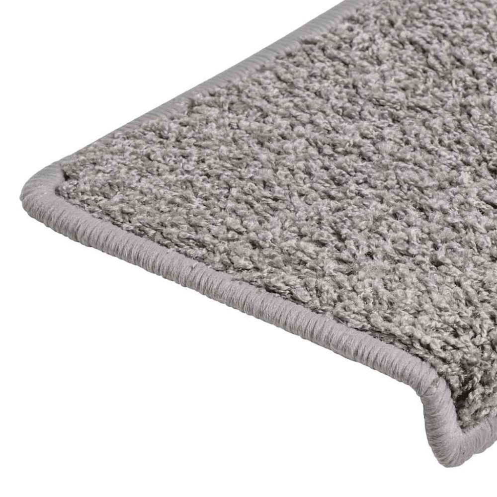 Produktbild för Trappmattor 30 st 65x21x4 cm grå rektangulär kant
