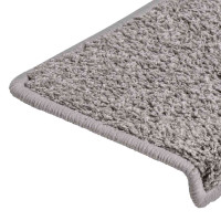 Produktbild för Trappmattor 30 st 65x21x4 cm grå rektangulär kant