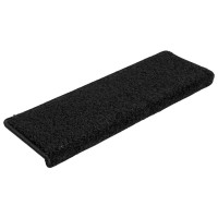 Produktbild för Trappmattor 30 st 65x21x4 cm svarta rektangulära kanter
