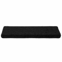 Produktbild för Trappmattor 30 st 65x21x4 cm svarta rektangulära kanter