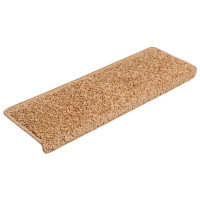 Produktbild för Trappmattor 30 st 65x21x4 cm beige rektangulär kant