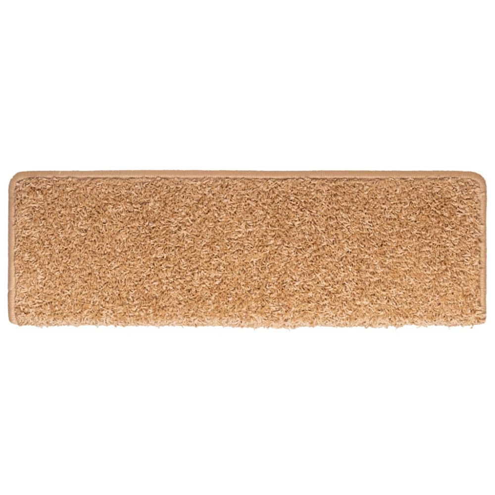 Produktbild för Trappmattor 30 st 65x21x4 cm beige rektangulär kant