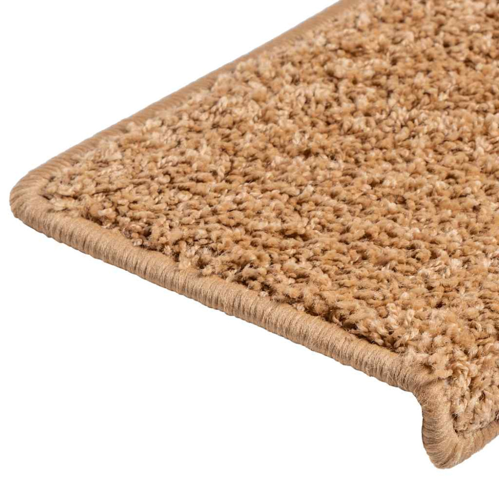 Produktbild för Trappmattor 30 st 65x21x4 cm beige rektangulär kant