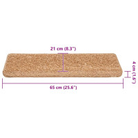 Produktbild för Trappmattor 30 st 65x21x4 cm beige rektangulär kant