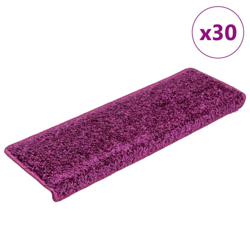 vidaXL Trappmattor 30 st 65x21x4 cm violett rektangulär kant
