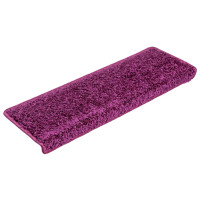Produktbild för Trappmattor 30 st 65x21x4 cm violett rektangulär kant