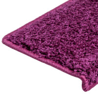 Produktbild för Trappmattor 30 st 65x21x4 cm violett rektangulär kant