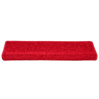 Produktbild för Trappmattor 30 st 65x21x4 cm röda rektangulära kanter