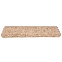 Produktbild för Trappmattor 30 st 65x21x4 cm guldfärgade rektangulära kanter