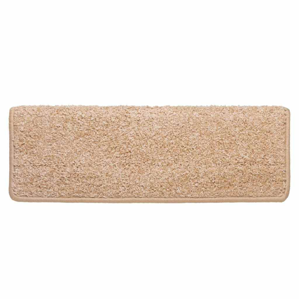Produktbild för Trappmattor 30 st 65x21x4 cm guldfärgade rektangulära kanter