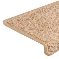 Produktbild för Trappmattor 30 st 65x21x4 cm guldfärgade rektangulära kanter