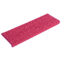 Produktbild för Trappmattor 30 st 65x21x4 cm rosa rektangulär kant