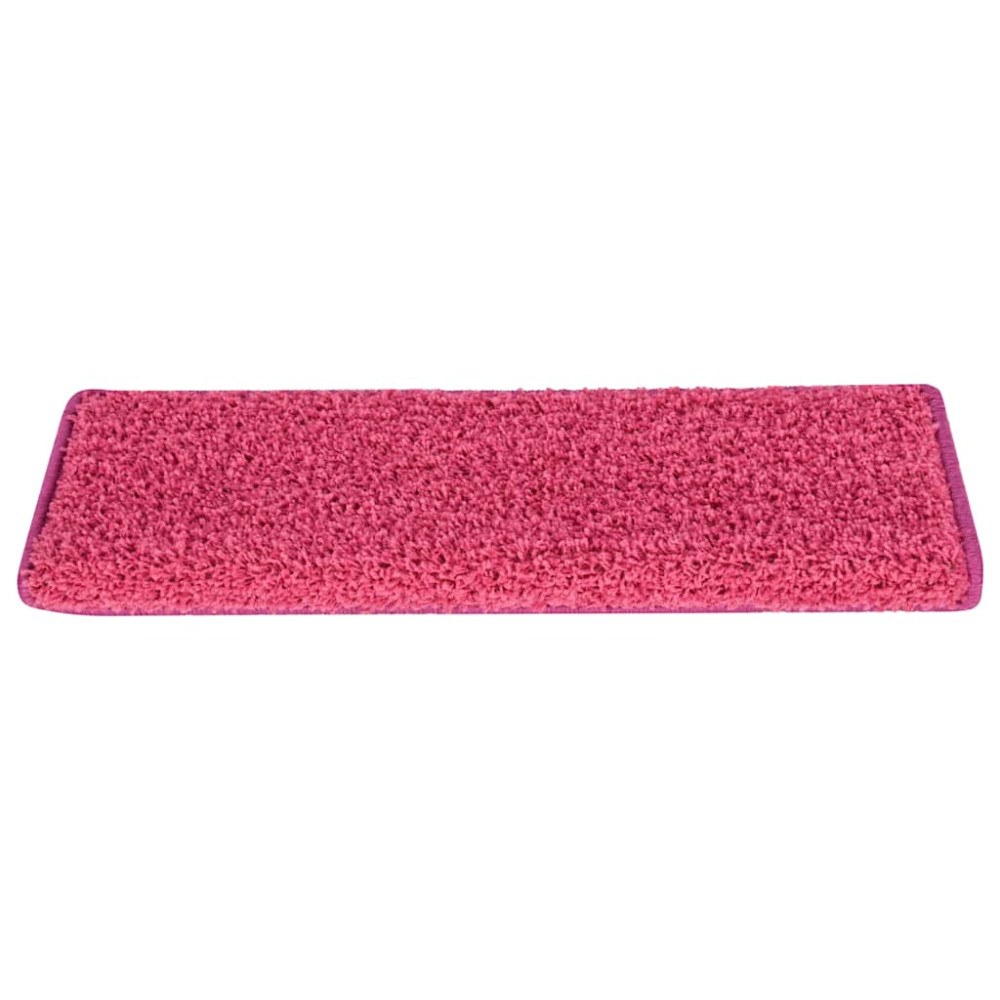 Produktbild för Trappmattor 30 st 65x21x4 cm rosa rektangulär kant