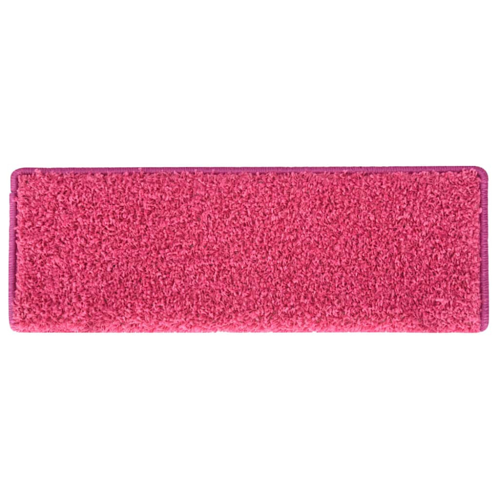 Produktbild för Trappmattor 30 st 65x21x4 cm rosa rektangulär kant
