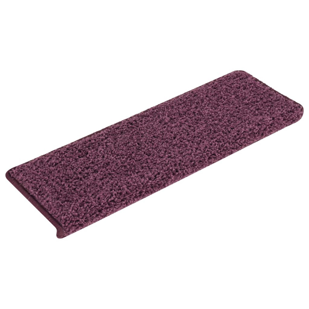 Produktbild för Trappmattor 30 st 65x21x4 cm mörklila rektangulär kant