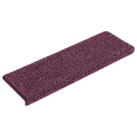 Produktbild för Trappmattor 30 st 65x21x4 cm mörklila rektangulär kant