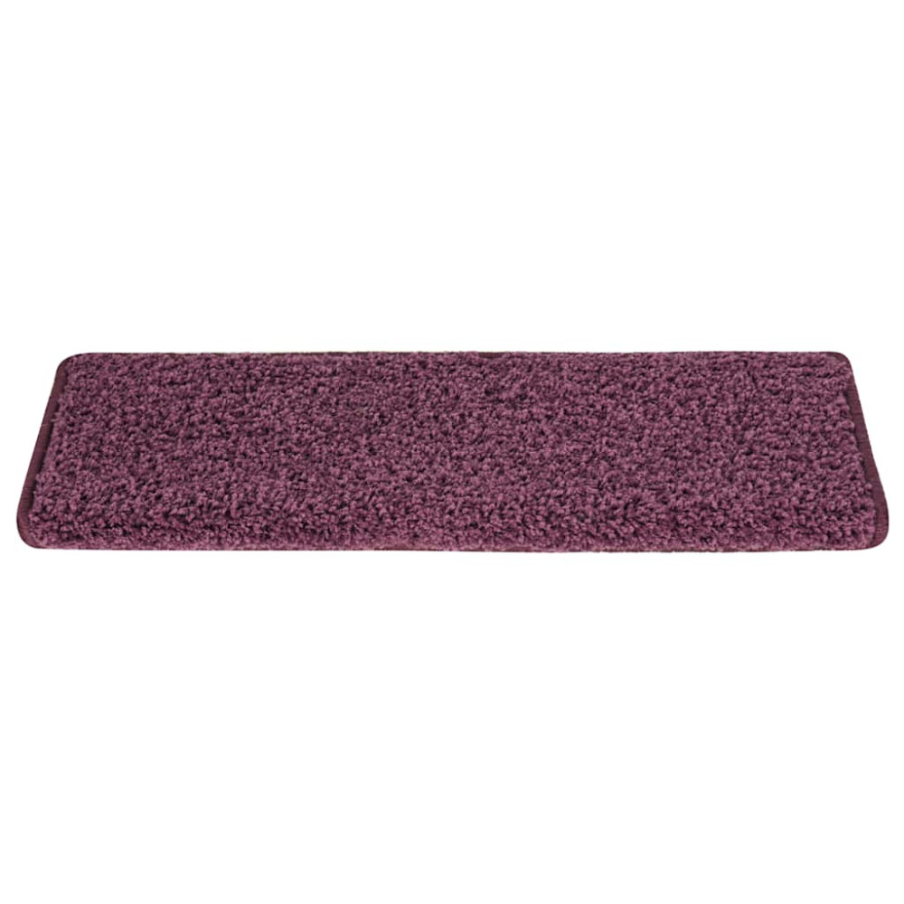 Produktbild för Trappmattor 30 st 65x21x4 cm mörklila rektangulär kant