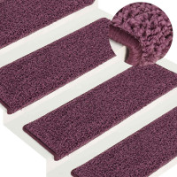 Produktbild för Trappmattor 30 st 65x21x4 cm mörklila rektangulär kant