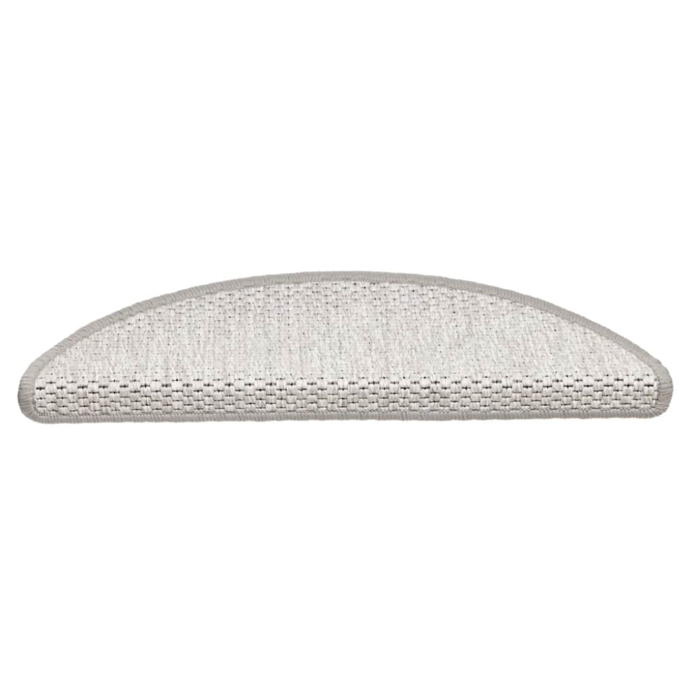 Produktbild för Trappmattor självhäftande sisal-look 30 st 56x17x3 cm platina