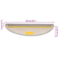 Produktbild för Trappmattor självhäftande sisal-look 30 st 56x17x3 cm platina