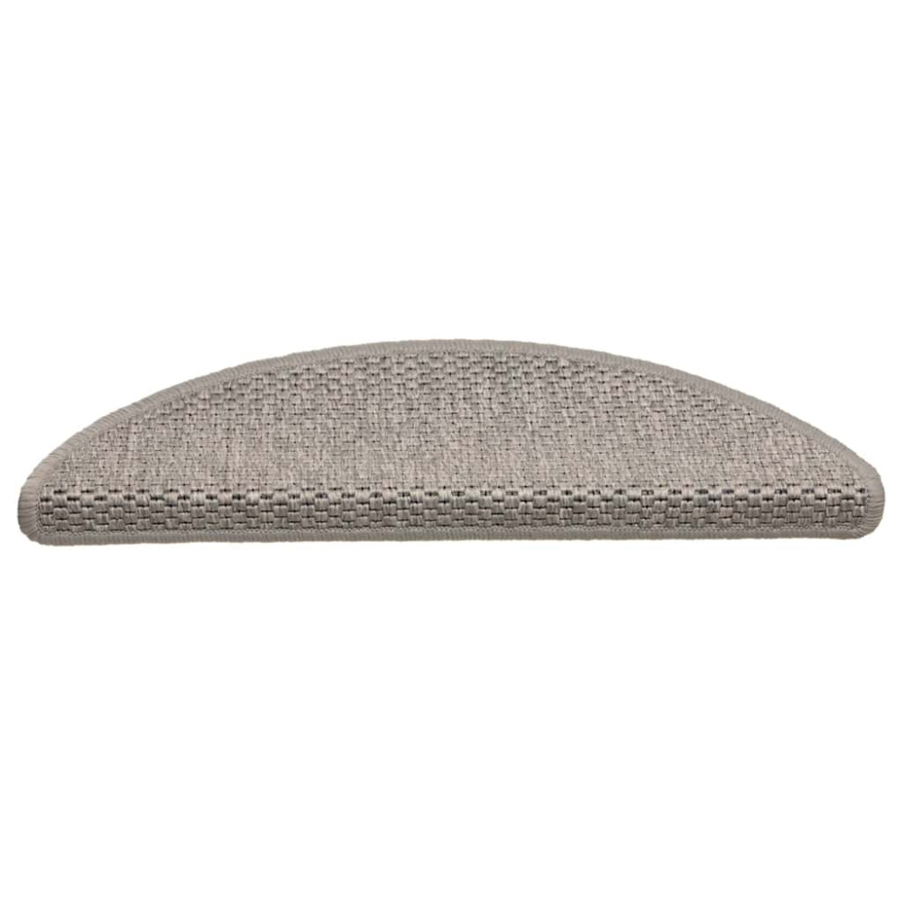 Produktbild för Trappmattor självhäftande sisal-look 30 st 56x17x3 cm silver