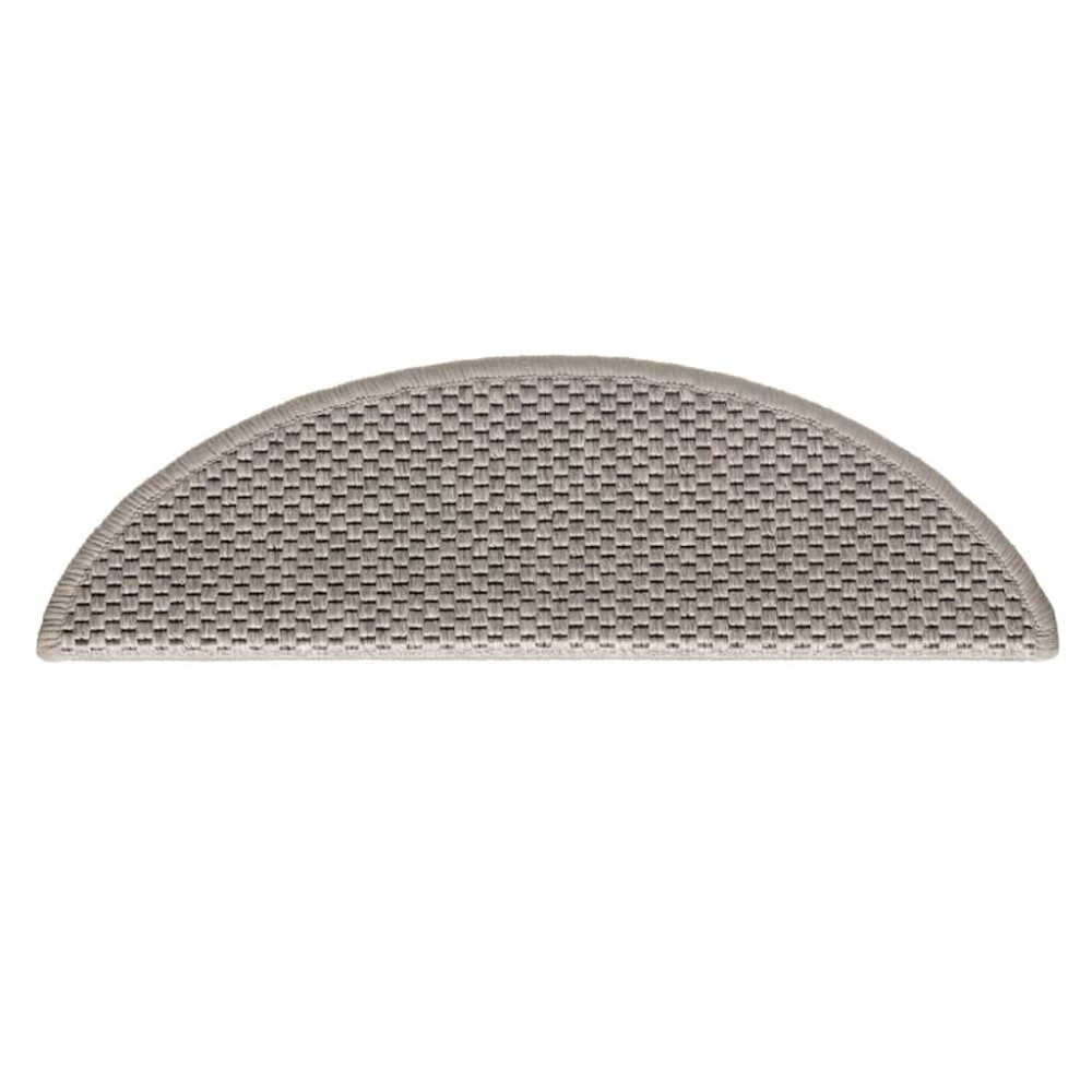 Produktbild för Trappmattor självhäftande sisal-look 30 st 56x17x3 cm silver