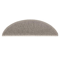 Produktbild för Trappmattor självhäftande sisal-look 30 st 56x17x3 cm silver