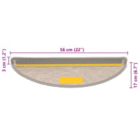 Produktbild för Trappmattor självhäftande sisal-look 30 st 56x17x3 cm silver