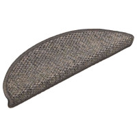 Produktbild för Trappmattor självhäftande sisal-look 30 st 56x17x3cm grå beige