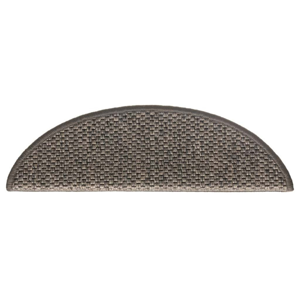 Produktbild för Trappmattor självhäftande sisal-look 30 st 56x17x3cm grå beige