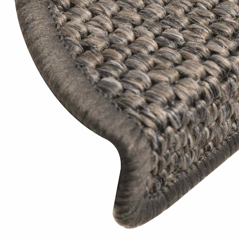 Produktbild för Trappmattor självhäftande sisal-look 30 st 56x17x3cm grå beige