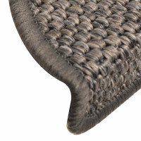 Produktbild för Trappmattor självhäftande sisal-look 30 st 56x17x3cm grå beige