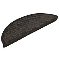 Produktbild för Trappmattor självhäftande sisal-look 30 st 56x17x3 cm antracit