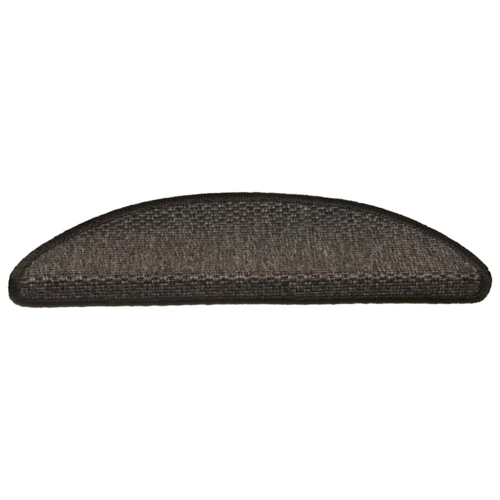 Produktbild för Trappmattor självhäftande sisal-look 30 st 56x17x3 cm antracit