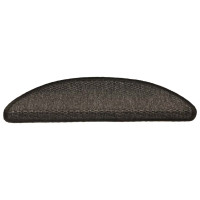 Produktbild för Trappmattor självhäftande sisal-look 30 st 56x17x3 cm antracit