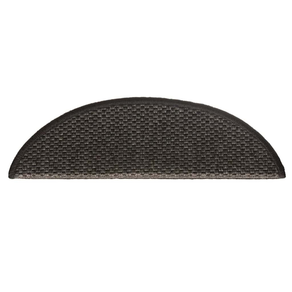 Produktbild för Trappmattor självhäftande sisal-look 30 st 56x17x3 cm antracit
